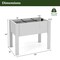 Costway Raised Garden Bed with Water Level Indicator Drainage Hole for Vegetables Outdoor Coffee/White